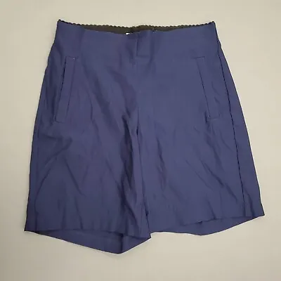 ELLE Shorts Womens Small S Chino Lightweight Stretch Dress Pull On Navy Blue • $12.74