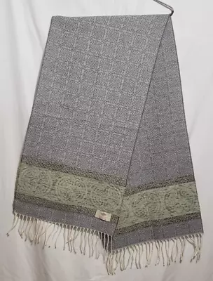 Calveat Celtic Collection Scotland Made Wool Blend Scarf - Gray - 15 1/2  X 64  • $30