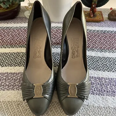 Salvatore  Ferragamo Highheel Shoes/ Used Conds/ Size 8 C/ Made In Italy • $185