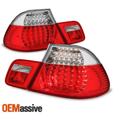 For 2003-06 BMW E46 325Ci 330CI M3 Coupe Model Red Clear LED Tail Brake Lights • $138.99