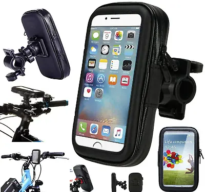 360° Bike Bicycle Holder Waterproof Phone Case Mount For All Mobile Phones • £7.98