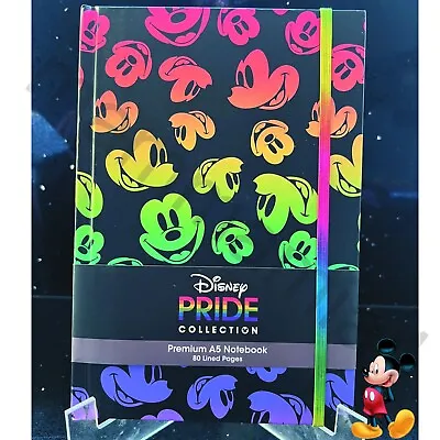 Disney Mickey Mouse Premium Lined A5 Hardback Notebook New Pride Collection • $7.45