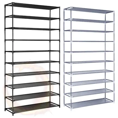 $23.59 • Buy Artiss Shoe Rack 10-Tier (50 Pair) Organiser DIY Stackable Storage Shelf Stand