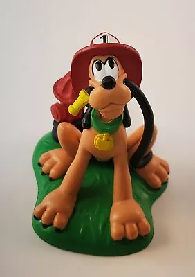 Disney Pluto Fireman Firefighter PVC 3” Figure Cake Topper Hydrant Water Hose • $7.99