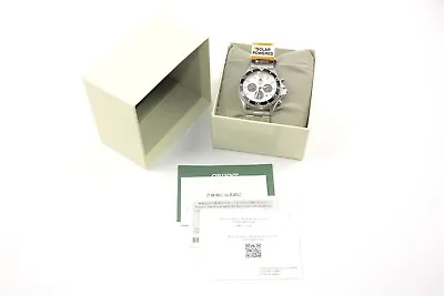 Orient Mako RN-TX0203S Chronograph Solar Watch Panda Dial White Black Mens Watch • $235.48