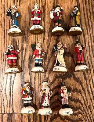Memories Of Santa (MOS) Mini Santa Claus Christmas Ornament Set Of 11 2  Tall • $19.94