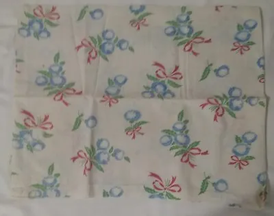 Vintage Floral Pillowcase Set (2) 28 X18  Bows #2 READ • $8.97