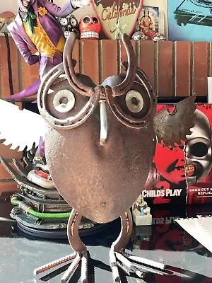 Vintage Metal Owl Made Steampunk Garden Decor • $150