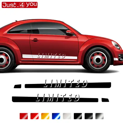 For VW Beetle LIMITED Car Door Side Stripes Decal Rocker Panel Graphics Stickers • $29.55