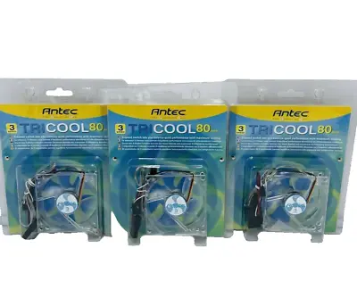 Antec TriCool 80mm Cool Fan 3-Speed Quiet Performance Maximum Cooling New • $14.99