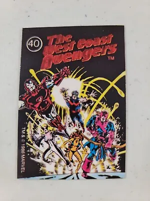 $4.99 • Buy 1986 Marvel Universe Comic Images #40 The West Coast Avengers 