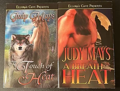 Lot 2 Judy Mays Books Ellora’s Cave Erotic Romance Paperback Touch Breath Heat • $16.99