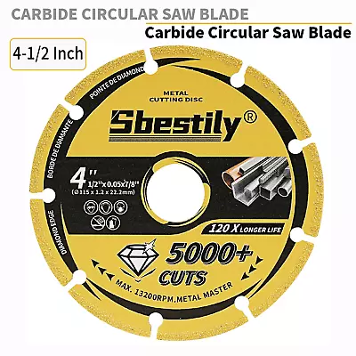 4/1-2'' Cut Off Wheel Circular Carbide Saw Blade Multi-Wheel Metal Cutting Disc • $23.32