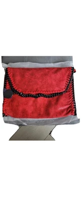 £7.99 • Buy Women Red PU Leather Shoulder Bag With Chain