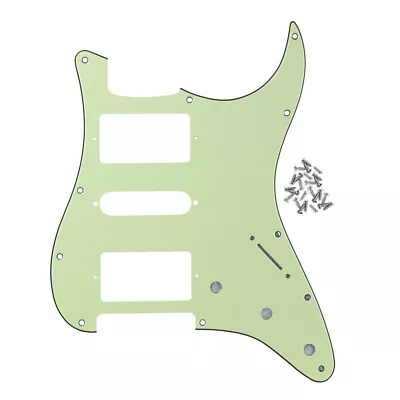 HSH Electric Guitar Pickguard 11 Hole Scratch Plate Mint Green 3Ply & Screws • $11.08