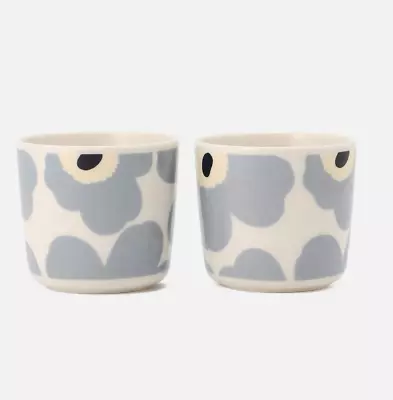 Marimekko Unikko Coffee Cup 2 Set Light Blue Japan Exclusive Limited Design • $99.99