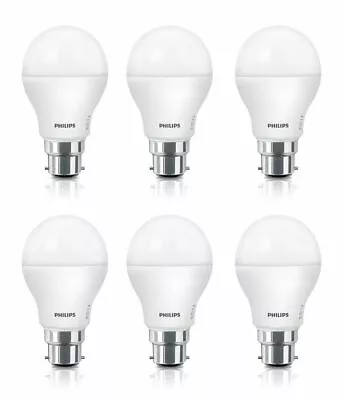 6 X Philips 11W LED Bulbs Globe Cool Daylight B22  A60 Value Pack • $34