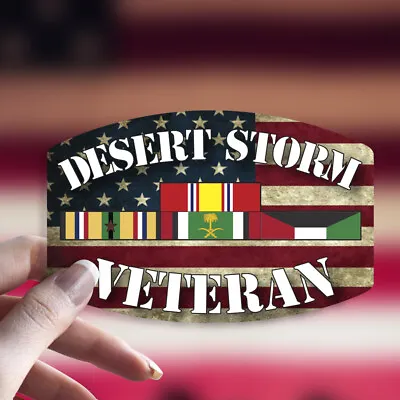 $3.99 • Buy Desert Storm Veteran Decal/Sticker Flag Car Truck