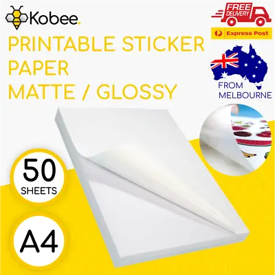 $92.99 • Buy A4 Matte / Glossy / Kraft Self Adhesive Printer Sticker Paper Label Inkjet