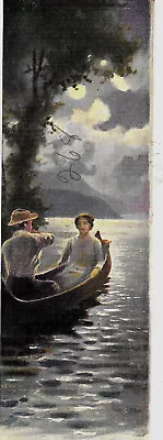 R. Atkinson Fox Couple In Canoe Lake Sample 8 X3  Print 1920s • $26.99