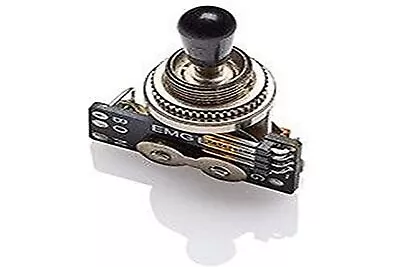 EMG Solderless Toggle Switch With Cables 3 Position Lever Black Knob B289 • $28