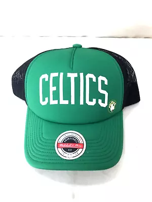 Mitchell & Ness Boston Celtics Mesh Truckers Hat Cap 1980s Retro Snapback FREESP • $32.44