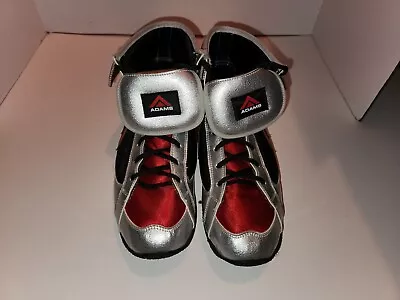 ADAMS Pro Boxing Shoes Mens Size 11 Silver/Black/Red • $110