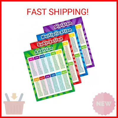 Xloey Multiplication Chart12x16 Inch Division ChartMultiplication Division Add • $13.51