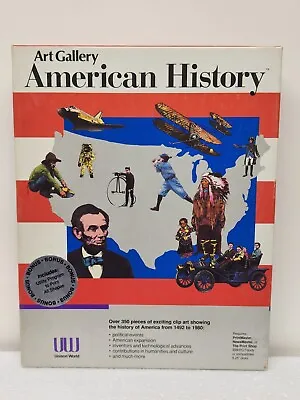 Vtg IBM PC American History Art Gallery Software Game Posters 5¼  Floppy Disks • $185