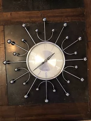 Reproduction MCM Verichron Sunburst/Starburst Wall Clock By Kirch • $110