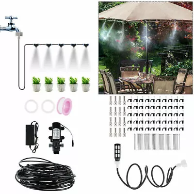 40Ft Misting Cooling System Patio Garden Mister Nozzle Irrigation Water Outdoor • $74.96