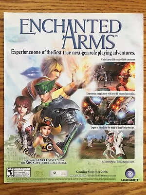 Enchanted Arms Microsoft Xbox 360 2006 Vintage Video Game Poster Ad Art Print • $14.99