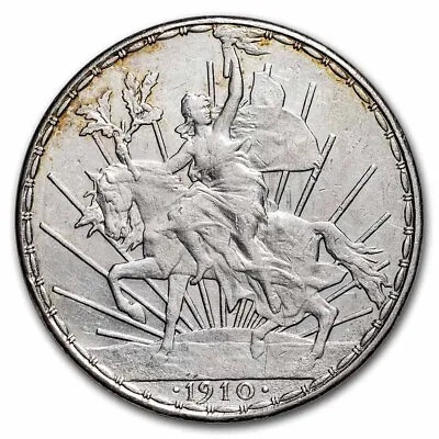 1910 Mexico Silver 1 Peso Caballito AU • $534.75