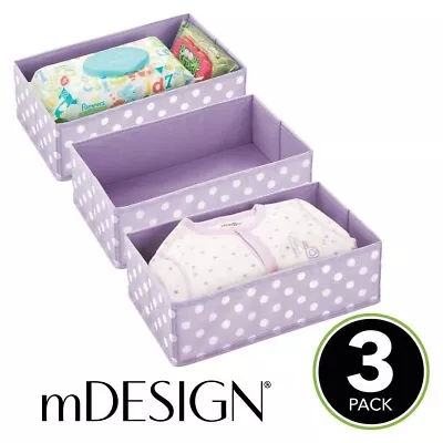 MDesign Set Of 3 Children's Room Storage Boxes - Fabric Storage Boxes For Babies • £9.97