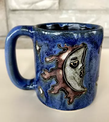 Design Mara Mexico Art Pottery Coffee Mug Moon Sun Stars Celestial - 2 Cups • $22