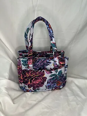 NICE Floral Vera Bradley Purple ORANGE BLACK Small Tote Bag • $35.99