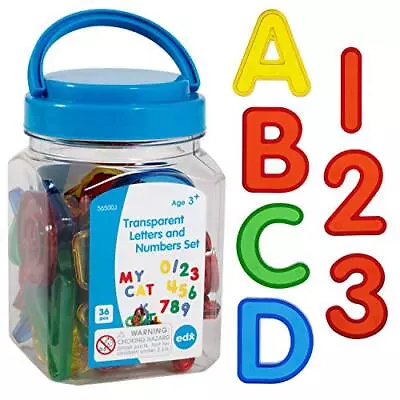 Edxeducation Transparent Letters And Numbers - Mini Jar - Colorful Plastic Le... • $14.92