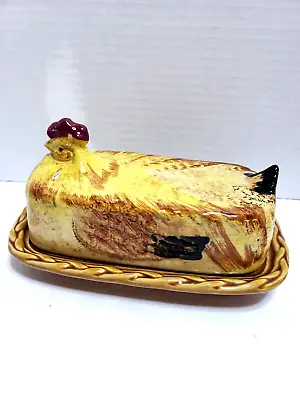 Vintage Rossini Chicken Hen EX Butter Dish Ceramic Japan 7  • $25