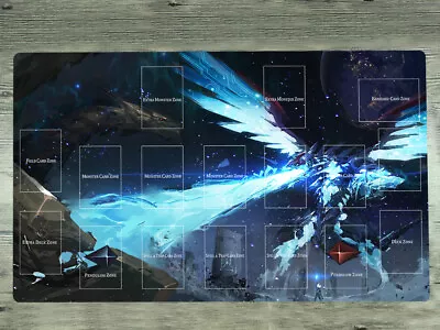 YuGiOh Playmat Galaxy Eyes Photon Dragon TCG CCG Mat Trading Card Game Mat Zones • $39.15