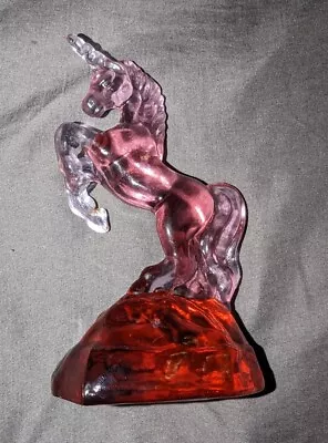 Vintage Fenton Cranberry Pink Glass Unicorn Fenton • $69.99