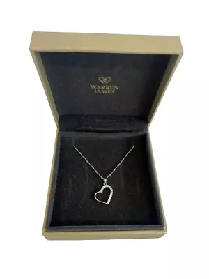 Warren James Sterling Silver Open Heart Necklace With Original Box Charity • £19.99