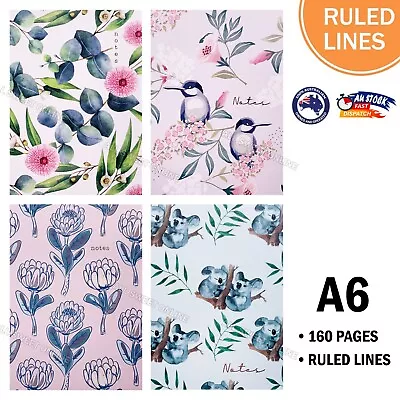 A6 Ruled Notebook Note Book Card Cover Stationery Diary Journal Office School AU • $5.95