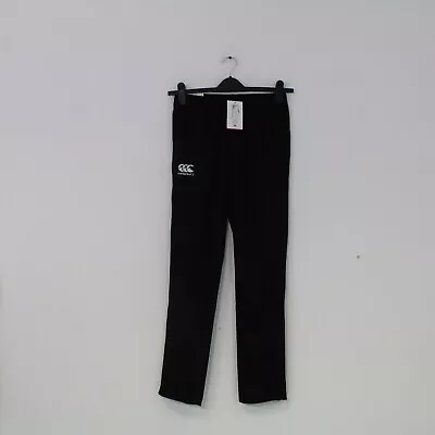 Junior Unisex Canterbury Black Stretch Tapered Polyknit Pants Size 14 Yrs • £9.99