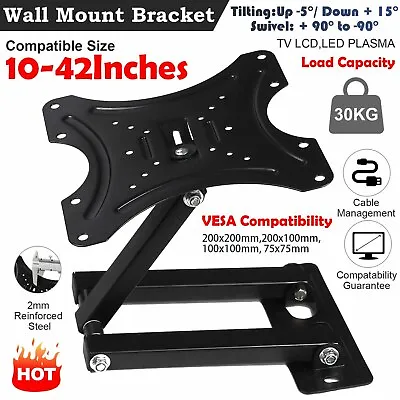 TV/Wall Bracket Swivel Motions Mount For LED 3D LCD 10 To 42 Inch Tilt Plasma TV • £7.59