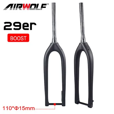 $109 • Buy Carbon Fiber 29er Boost Mtb Bike Front Fork Bicycle Forks Inner Cable Routing
