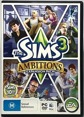 The Sims 3 Ambitions Expansion Pack PC Mac Game With Manual FREE POST • $11.99