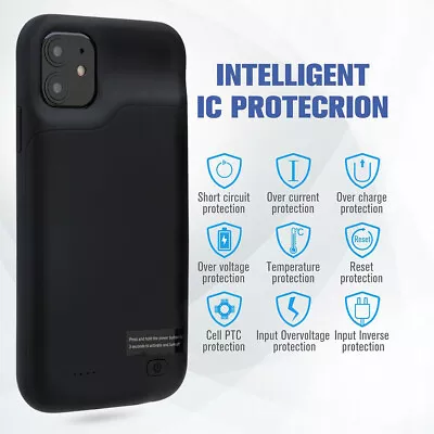$65.54 • Buy For IPhone X XS XR MAX 11 12 Pro Max Battery Charger Power Bank Charging Case