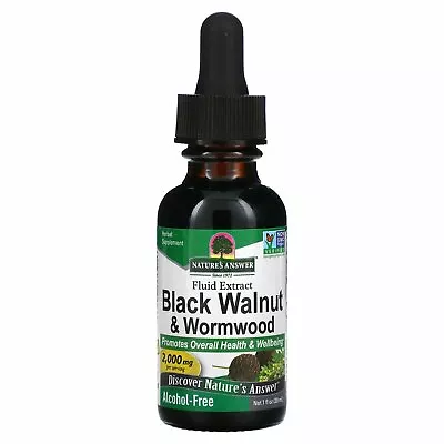 Black Walnut & Wormwood Fluid Extract Alcohol-Free 2000 Mg 1 Fl Oz (30 Ml) • $14.22