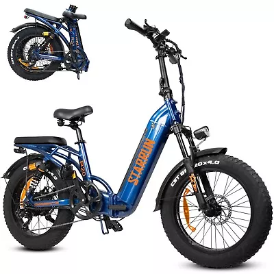 STARRUN Folding Electric Bike 1200W Full Suspension Fat Tire E Bicycle For Adult • $699
