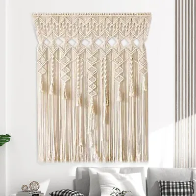 Large Macrame Wall Hanging Hand Woven Tapestry Bohemian Boho Chic Art Home Decor • $31